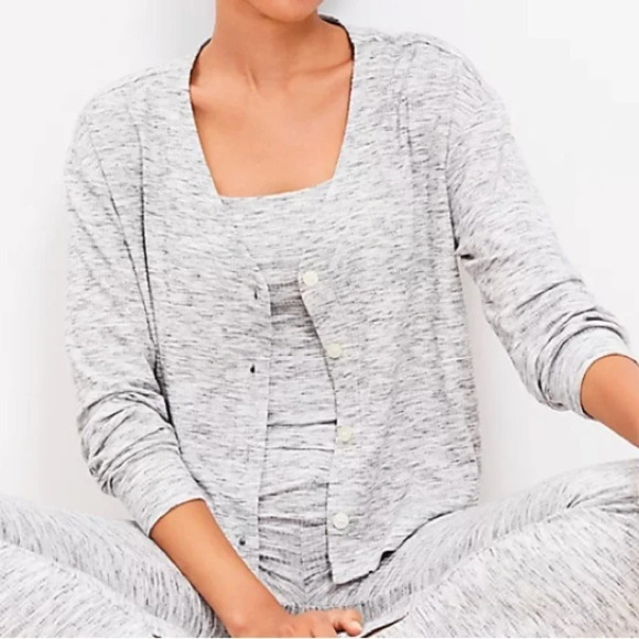 NWOT L&G Ribbed V-Neck Cardigan - Picture 2 of 8